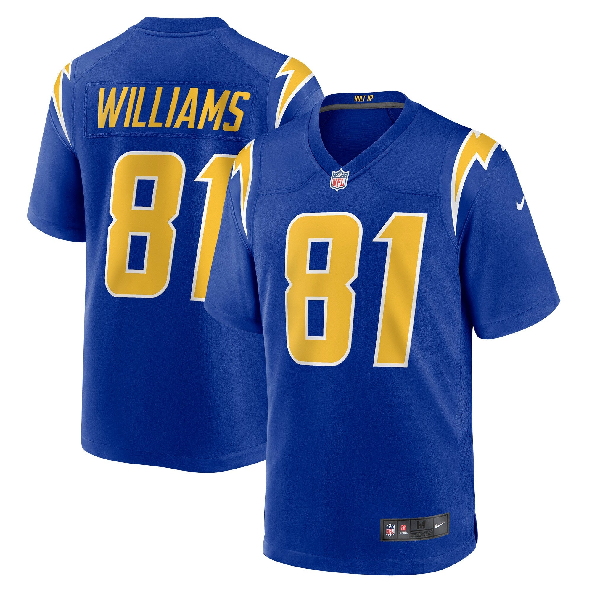 Mike Williams Los Angeles Chargers Nike Game Jersey - White/Blue/Navy/Royal - Image 5