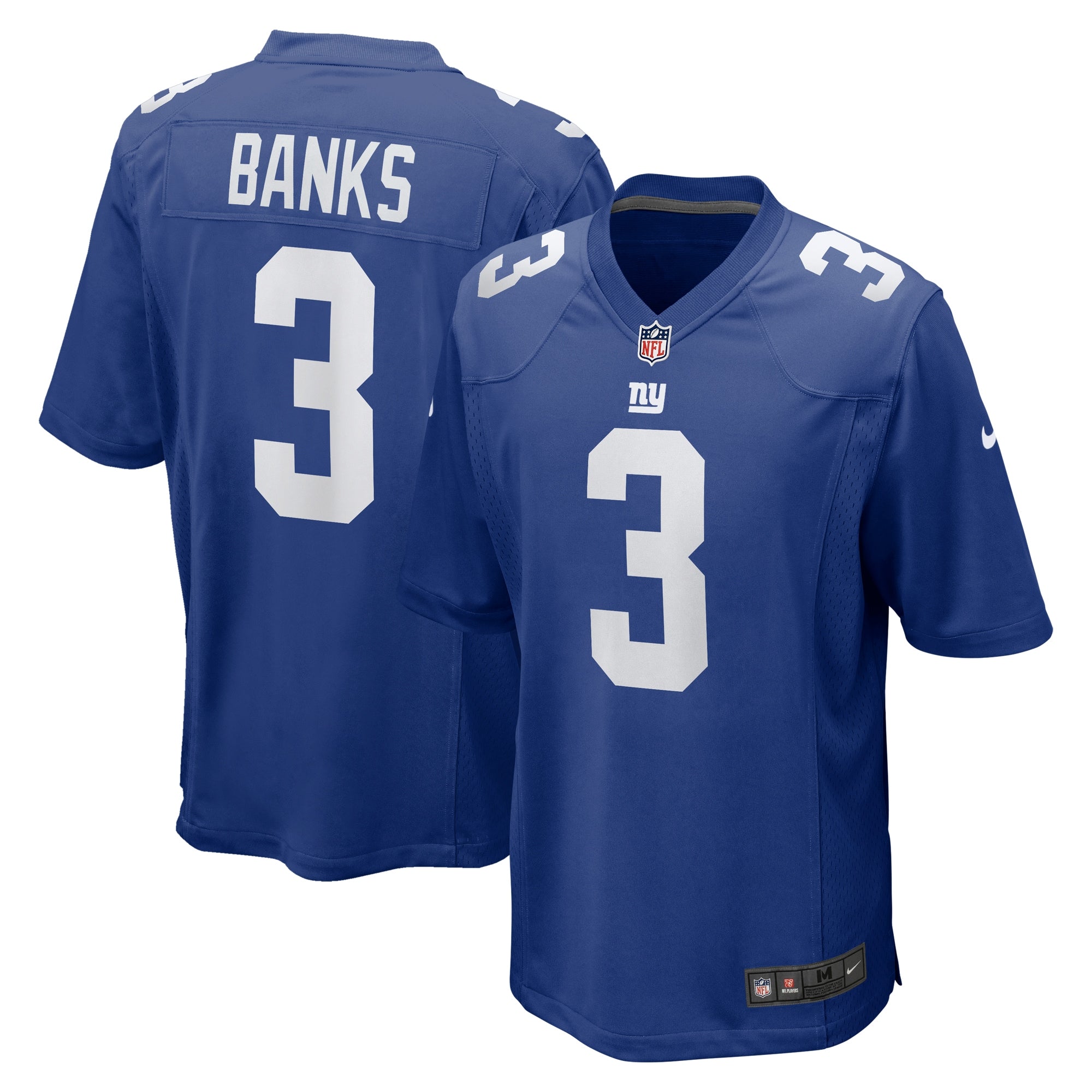Deonte Banks New York Giants Nike Game Jersey - White/Royal - Image 6