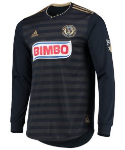 Alternative view of Philadelphia Union adidas 2018 Away Authentic Long Sleeve Jersey - Navy