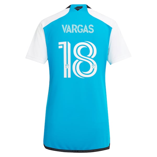 Kerwin Vargas Charlotte FC adidas Women's 2024 The Carolina Kit: Explore Replica Player Jersey - Blue - Image 3