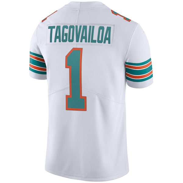 Tua Tagovailoa Miami Dolphins Nike 2nd Alternate Vapor Limited Jersey - White/Aqua - Image 4