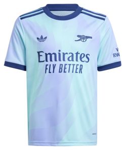 Alternative view of Arsenal adidas Originals Youth 2024/25 Third Replica Jersey - Aqua