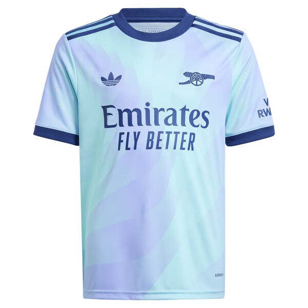 Arsenal adidas Originals Youth 2024/25 Third Replica Jersey - Aqua - Image 2