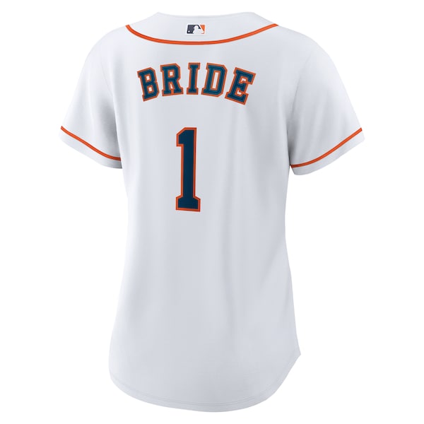 Houston Astros Nike Women's #1 Bride Home Replica Jersey - White - Image 3