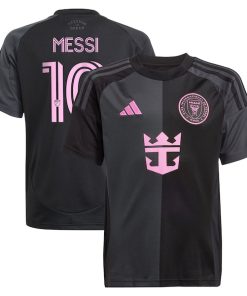 Lionel Messi Inter Miami CF adidas Youth 2025 The Fortitude Kit Replica Player Jersey - Black