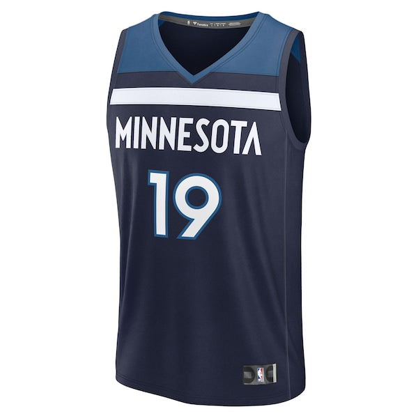 Joan Beringer Minnesota Timberwolves Youth 2025 NBA Draft First Round Pick Fast Break Replica Jersey - Icon Edition - Navy - Image 2