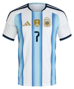 Alternative view of Rodrigo De Paul Argentina National Team adidas 2026 Home Replica Jersey - White