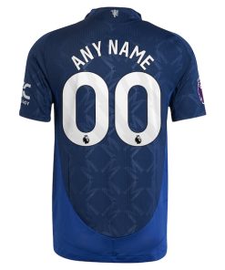 Alternative view of Manchester United adidas 2024/25 Away Authentic Custom Jersey - Navy