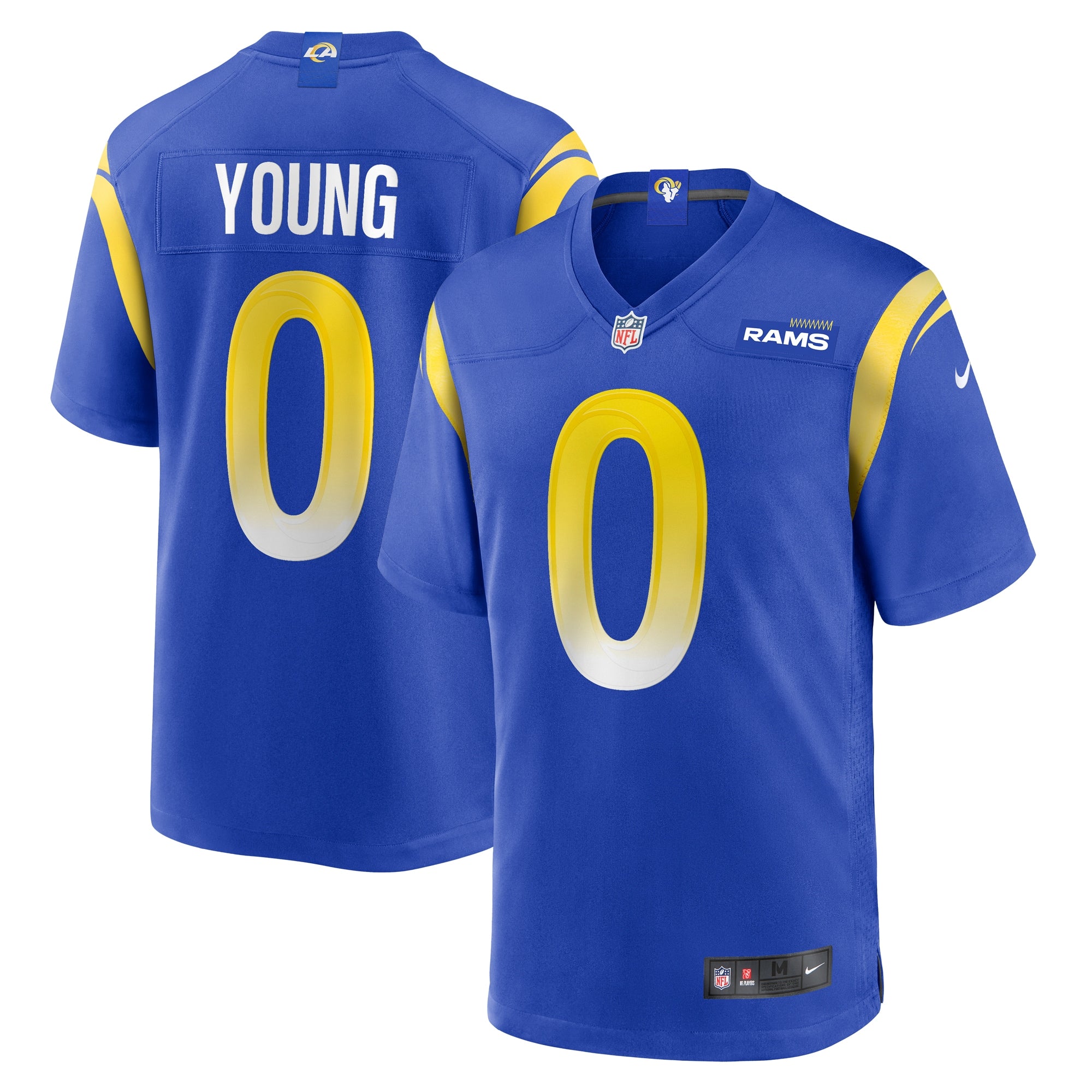 Byron Young Los Angeles Rams Nike Team Game Jersey - White/Royal - Image 6