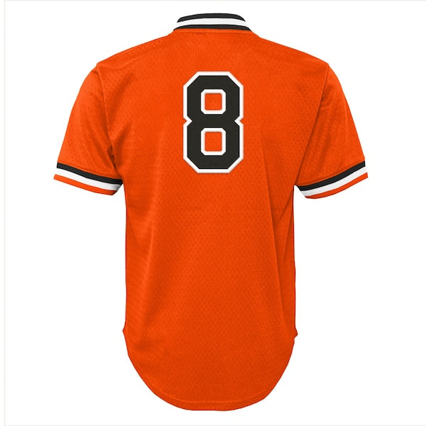 Cal Ripken Jr. Baltimore Orioles Youth Cooperstown Collection?Mesh Batting Practice Jersey - Orange - Image 3