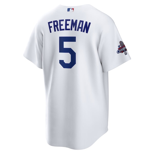 Freddie Freeman Los Angeles Dodgers Nike 2024 World Series Champions Home Replica Player Jersey - White - Image 3