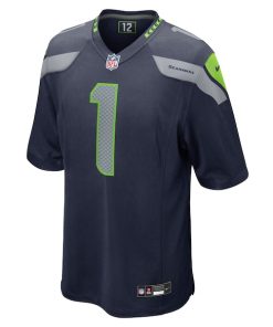 Alternative view of Number 1 Dad Seattle Seahawks Nike Game Jersey - College Navy