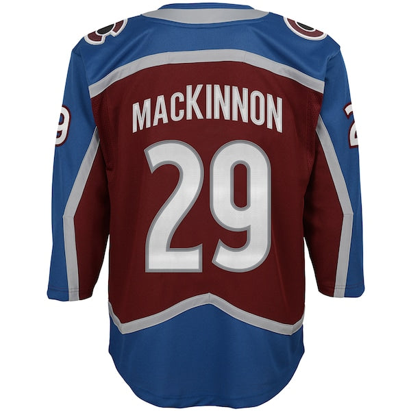 Nathan MacKinnon Colorado Avalanche Preschool Premier Player Jersey - Burgundy/Navy - Image 3