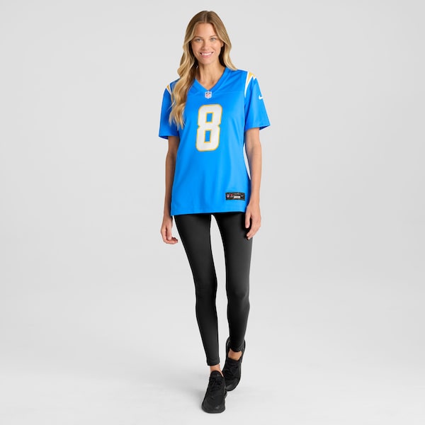 Taylor Heinicke Los Angeles Chargers Nike Women's Game Jersey - Powder Blue - Image 5