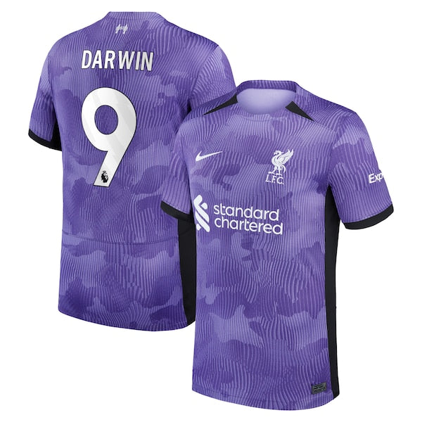 Darwin N¨²?ez Liverpool Nike Youth 2023/24 Third Stadium Replica Player Jersey - Purple