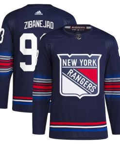 Mika Zibanejad New York Rangers adidas Alternate Authentic Primegreen Player Jersey - Navy