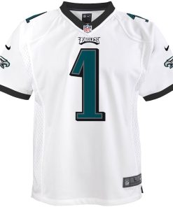 Alternative view of Jalen Hurts Philadelphia Eagles Nike Youth Game Jersey - White