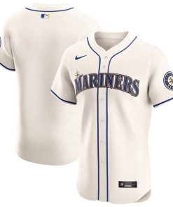 Seattle Mariners Nike Alternate Vapor Premier Elite Patch Jersey - Cream
