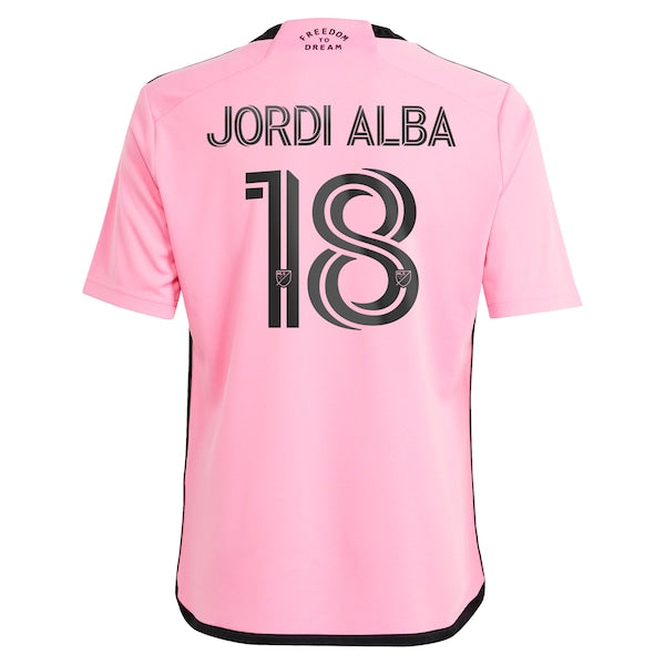 Jordi Alba Ramos Inter Miami CF adidas Youth 2024 2getherness Replica Player Jersey - Pink - Image 3