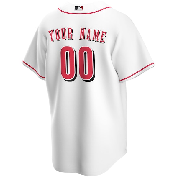 Cincinnati Reds Nike Home Replica Custom Jersey - White - Image 4