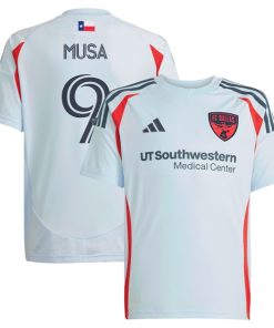 Petar Musa FC Dallas adidas Youth 2025 The Inferno Kit Replica Player Jersey - Light Blue