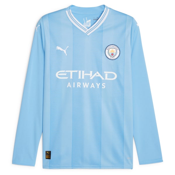 Phil Foden Manchester City Puma 2023/24 Home Replica Long Sleeve Player Jersey - Sky Blue - Image 2