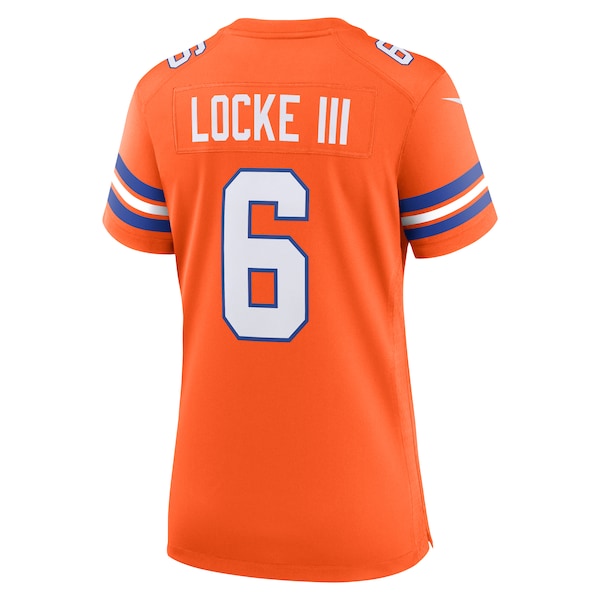 P.J. Locke III Denver Broncos Nike Women's Mile High Collection 1977 Throwback Player Game Jersey - Orange - Image 3