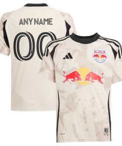 New York Red Bulls adidas Youth 2025 Stone Kit Replica Custom Jersey - Tan