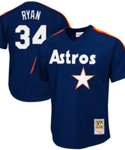 Nolan Ryan Houston Astros 1988 Authentic Cooperstown Collection Mesh Batting Practice Jersey - Navy
