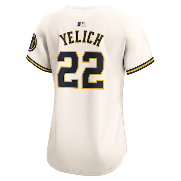 Christian Yelich Milwaukee Brewers Nike Women's Home Limited Player Jersey - Cream - Image 3