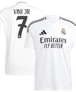Alternative view of Vini Jr. Los Merengues adidas 2024/25 Home Replica Player Jersey - White