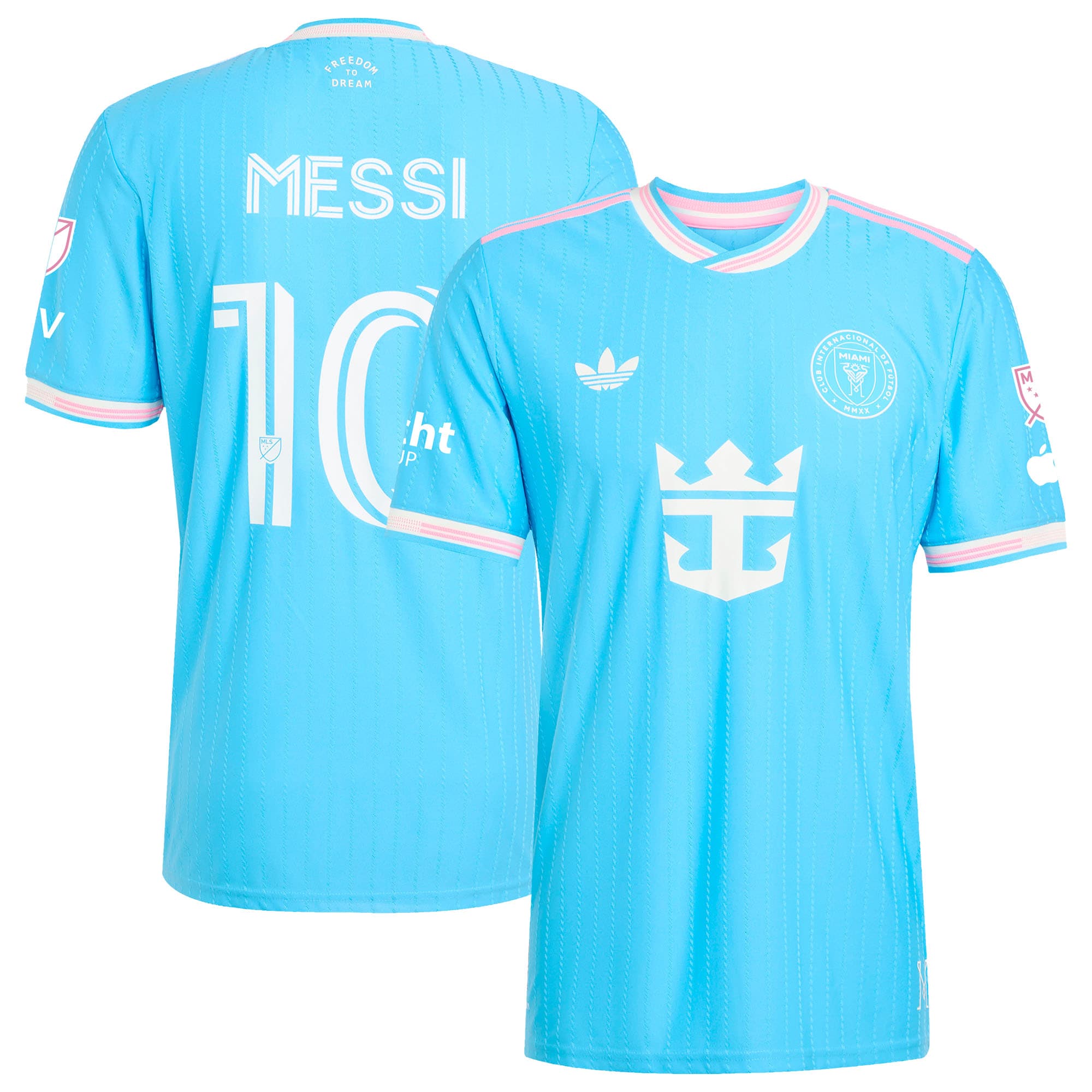 Lionel Messi Inter Miami CF adidas 2025 The Fortitude Kit Authentic Player Jersey - Black/Blue/Light Pink - Image 7