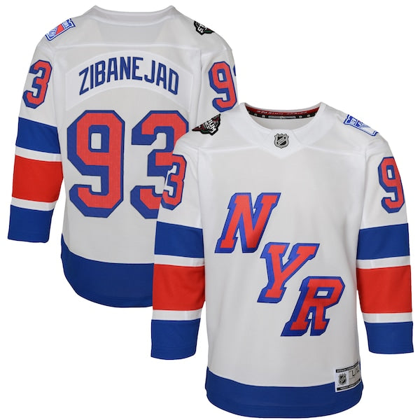 Mika Zibanejad New York Rangers Youth 2024 NHL Stadium Series Premier Player Jersey?ยจC White