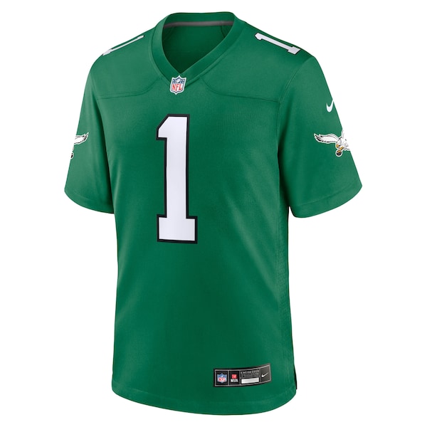 Jalen Hurts Philadelphia Eagles Nike Alternate Game Player Jersey - Kelly Green/White/Black/Green - Image 3