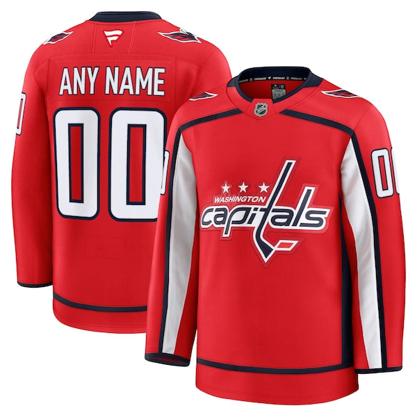 Washington Capitals Home Premium Custom Jersey - Red/White/Black