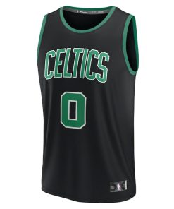 Alternative view of Jayson Tatum Boston Celtics  Fast Break Replica Player Jersey - Statement Edition - Black