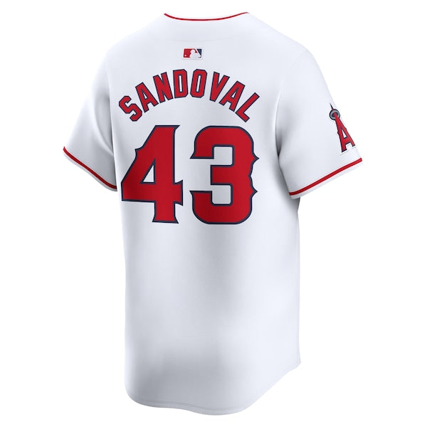 Patrick Sandoval Los Angeles Angels Nike Home Limited Player Jersey - White - Image 3