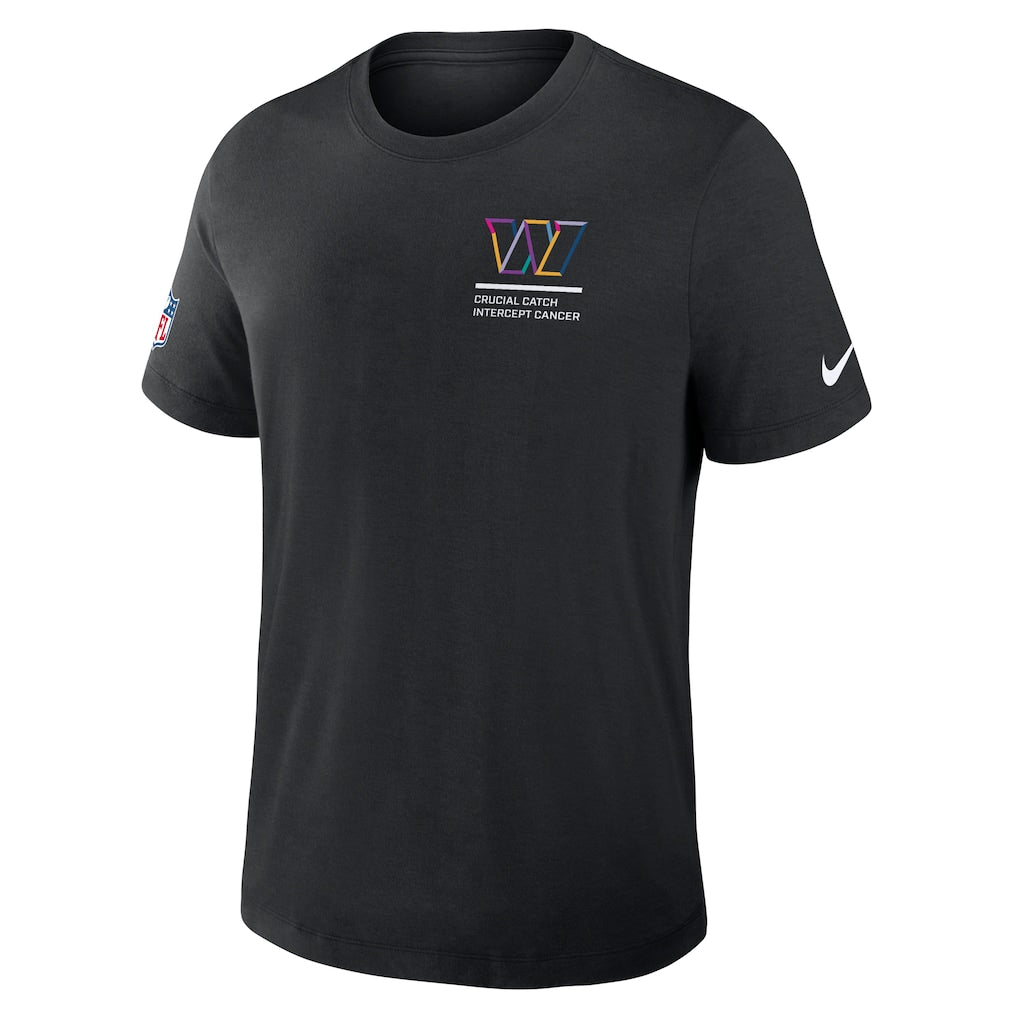 Washington Commanders Nike 2025 NFL Crucial Catch Tri-Blend Dri-FIT T-Shirt - Black - Image 2