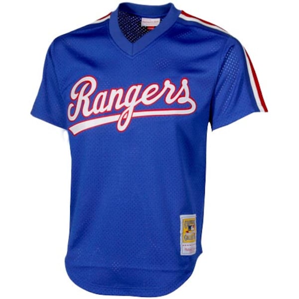Nolan Ryan Texas Rangers 1989 Authentic Cooperstown Collection Mesh Batting Practice Jersey - Royal - Image 3