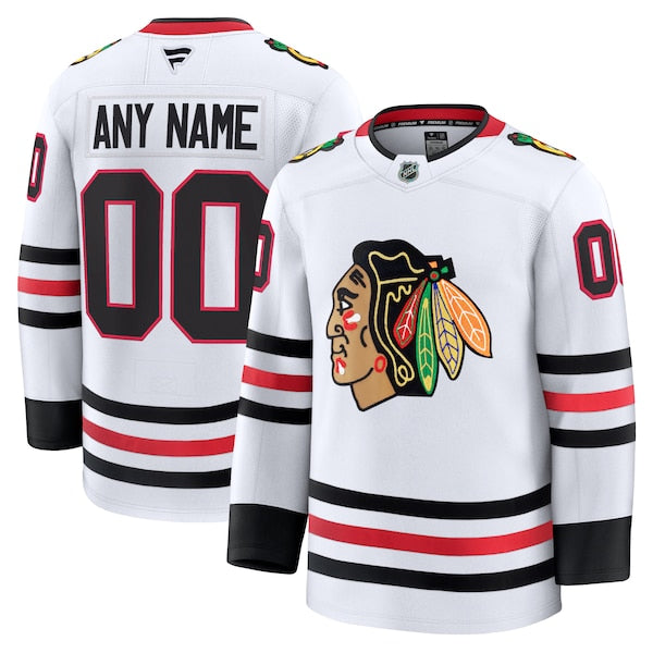 Chicago Blackhawks Away Premium Custom Jersey - White/Red - Image 2