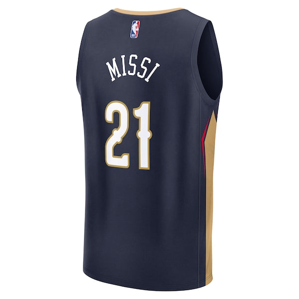 Yves Missi New Orleans Pelicans Youth 2024 NBA Draft Fast Break Player Jersey - Icon Edition - Navy - Image 3