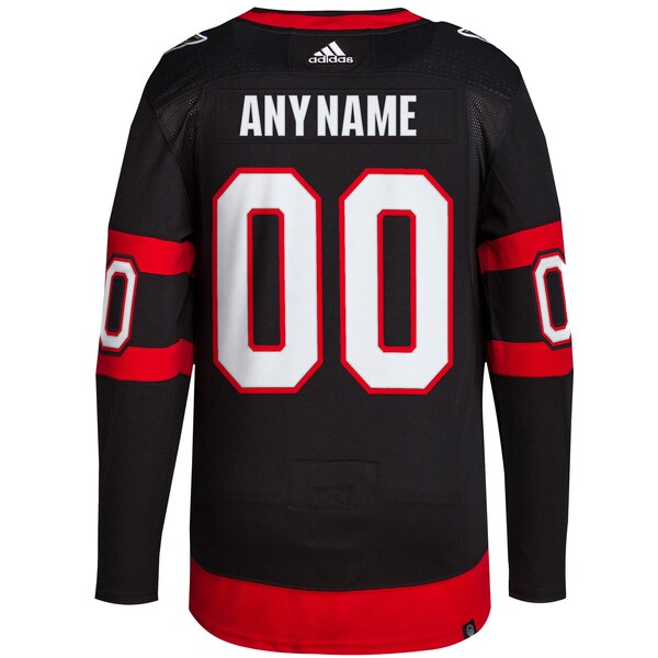 Ottawa Senators adidas Home Primegreen Authentic Custom Jersey - Black - Image 3