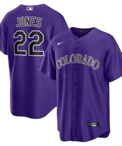 Nolan Jones Colorado Rockies Nike Alternate Replica Jersey - Purple/White
