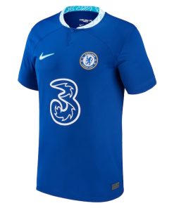 Alternative view of Raheem Sterling Chelsea Nike 2022/23 Home Breathe Stadium Replica Player Jersey - Blue