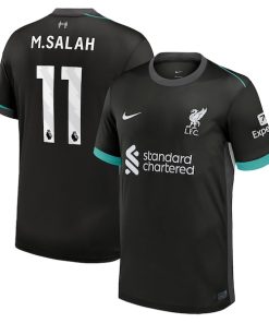 Mohamed Salah Liverpool Nike 2024/25 Away Replica Jersey - Forest Green