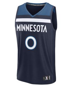 Alternative view of Donte DiVincenzo Minnesota Timberwolves  Fast Break Replica Player Jersey - Icon Edition - Navy