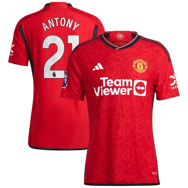 Antony Manchester United adidas 2023/24 Home Authentic Player Jersey - Red - Image 2