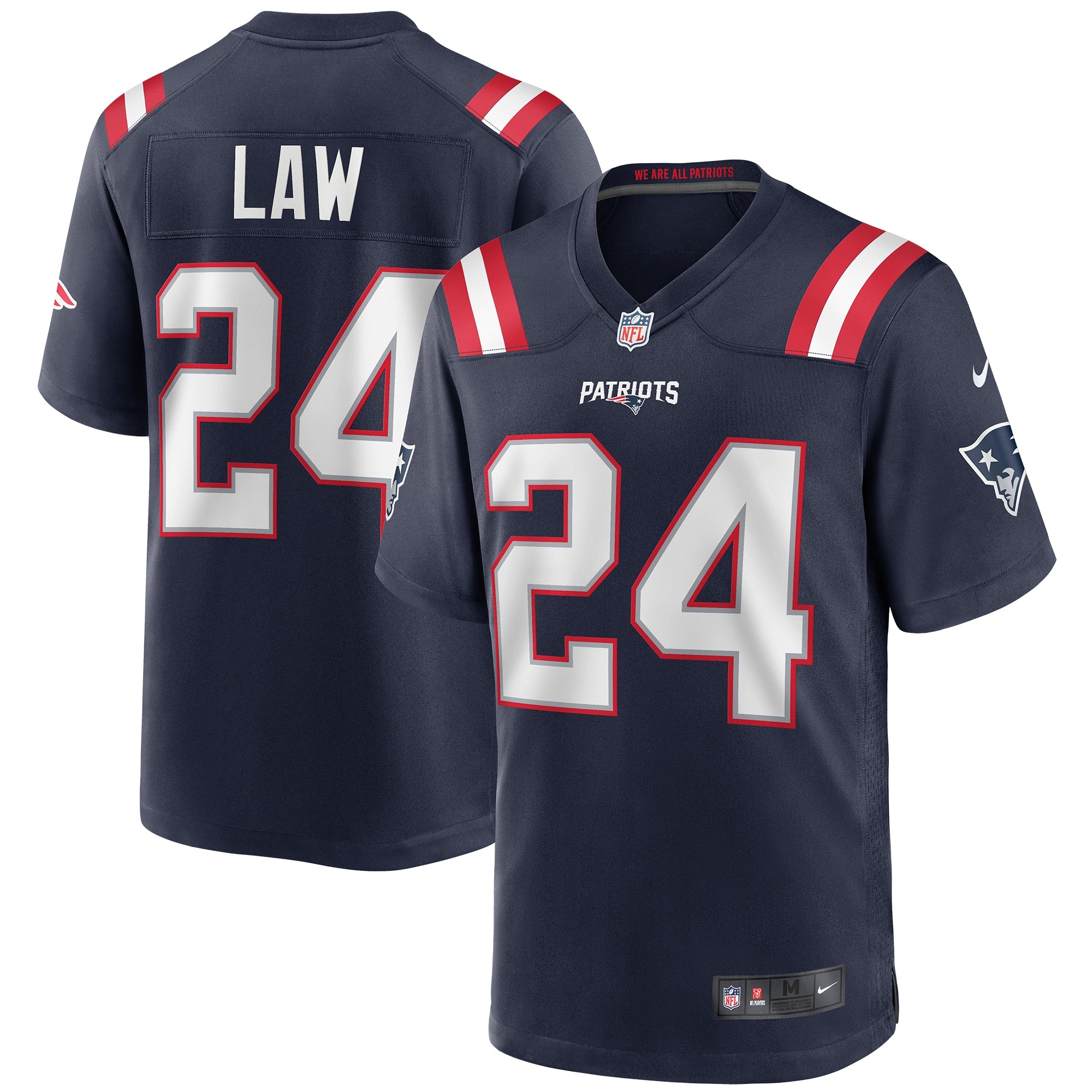 Ty Law New England Patriots Nike Retired Player Alternate Game Jersey - Red/Navy - Image 6