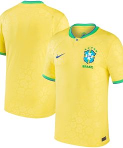 Brazil National Team Nike Youth 2022/23 Home Authentic Blank Jersey - Yellow