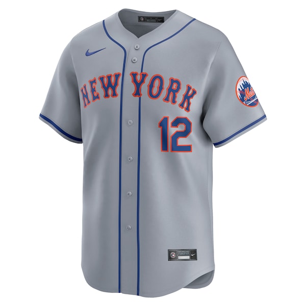 Francisco Lindor New York Mets Nike Away Limited Player Jersey - Gray/White - Image 3